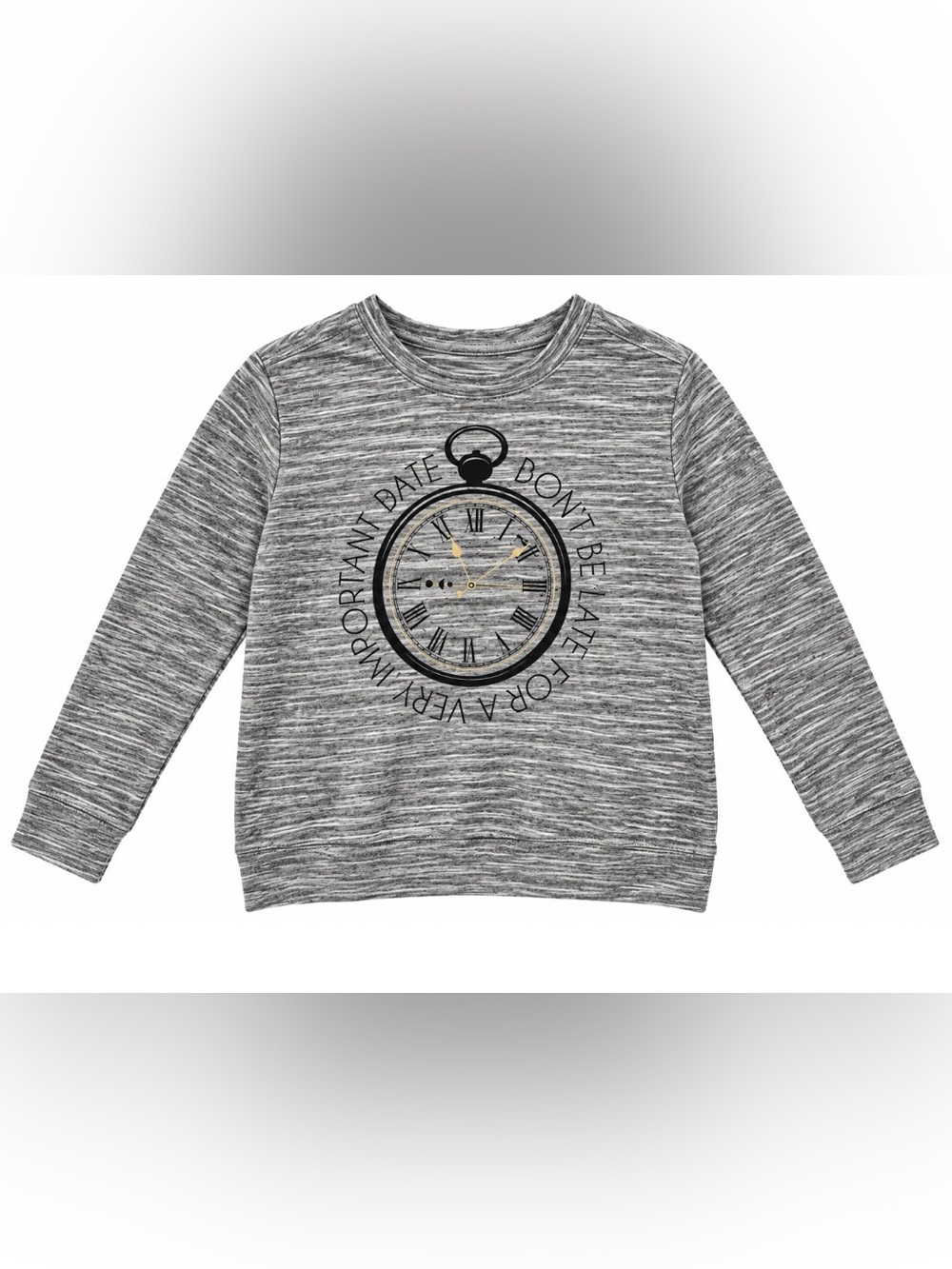 Disney Alice Thru Looking Glass "Don't Be Late" Juniors Sweatshirt